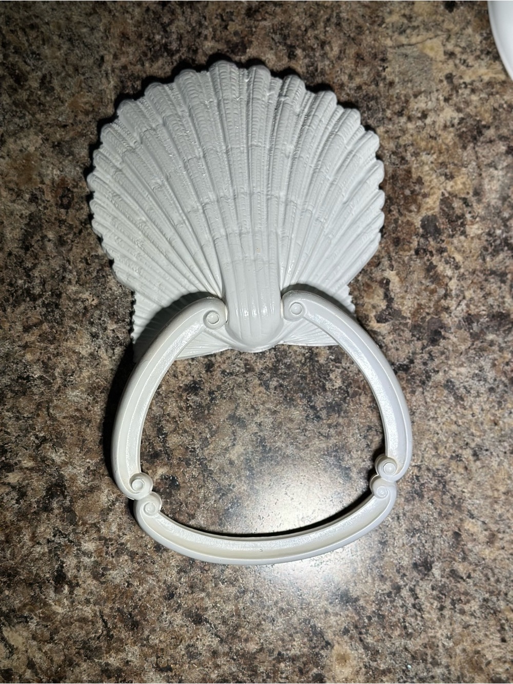 Home Interiors Home Co Seashell Wall Towel Ring in White